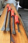 Snap-on 4 Pc Pry Bar Set Red Sbp8a Spb12a Spb18a Sbp24a Used