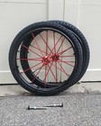 Pair  2  Of 24 x 1 95  Mtb Bike Style Off-road Wheelchair Wheels And  2  Axles