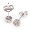 925 Sterling Silver Cz Round Stud Earrings Dainty Studs 4mm Women Men