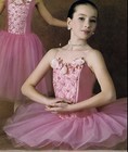 Rose Accented Taffeta Ballet Costume Short Attached 5 Lyr Tutu Adult child Nwt