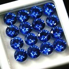 Natural Blue Color Sapphire 4 Mm Round Cut Lot 16 Pcs Certified Loose Gemstone