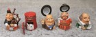 Thimble Lot Of 5 Vintage Handpainted Pewter By Stephen Frost  No Markings