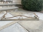 Antique Art Nouveau Brass Fire Fender Surround Ornate Fireplace 49 l X 12 d