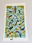 Vintage Kay Dee Linen Tea Towel Lois Long  birds  17  X 30  Nwt