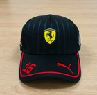 Charles Leclerc Ferrari F1 Miami 2026 Cap Puma Black Hp Logo Adjustable Hat Nwt