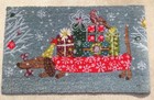 Pier 1 Christmas Holiday Dachshund Dog Package Coir Doormat Nwt 22 w X 36 l