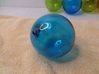 Set Of 5 Blenko Art Glass Balls Orbs Hand Blown - Blue Green Amber