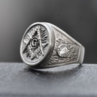 Masonic Ring Sterling Silver 925 Stones Swarovski Freemasonry New Handmade All S