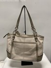 Nwt Certified Authentic Beige Coach Leather Large Satchel Handbag