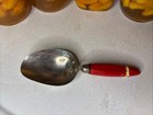 Vintage A   J 1 4 Cup Scoops  2 Pcs  Red Handle Made In Usa 1920-1949