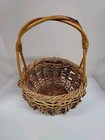 Vintage Basket Woven Twisted Rope   Wicker Round Pink Blue 19x11x9  