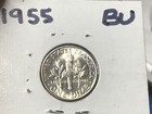 1955 P Roosevelt Dime  Ch Bu  90  Silver From Original Bu Roll
