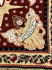 Vtg Tapestry Angels Christmas Tree Skirt Square 41 Inch Holiday Decor Usa Cotton