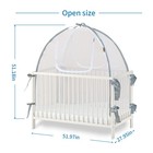 Baby Crib Tent Safety Net  Durable Strong Self-locking Zippers  Protects From