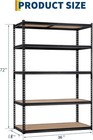 5-tier Heavy Duty Metal Adjustable Shelving Unit 36x18x72 2000 Lbs Garage Storag