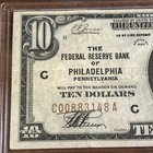 1929  10 Federal Reserve Bank Note C Philadelphia Circulated Choice Vf