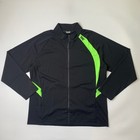Pxg Jacket Mens 2xl Black Acid Lime Camber Stretch Nylon Full Zip Track Golf