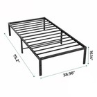 Alvantor Metal Bed Frame 16 Inch Tall  Heavy Duty Sturdy Mattress Foundation