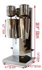 Double Head Milk Shake Maker Commercial Milkshake Blender Machine Stainless 110v