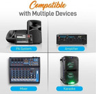 Pyle 2 Channel Wireless Microphone System - Portable Uhf Digital Audio Black
