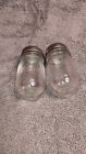 Vintage Mason Glass Canning Jar Mini Salt pepper Shakers With Screw On Lids