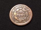 1851 Braided Hair Large Cent Vg F Details Early Copper Type Coin