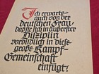 Original German Third Reich Womens Propaganda Poster Leaders Sentiment Ww2 Wwii
