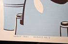 Pontiac Service Poster 38x25   - steamed Up  1954- Litho-paint Poster Co 