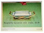Pyrex Green Wheat Cradle Hospitality Casserole Carrier Holder Metal Promo 575