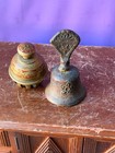 Vintage Indian Brass Elephant Bell Set - Antique Bronze Puja Cattle Bells 3 5 