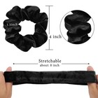 20 Pcs Black Velvet Hair Scrunchies  High Elasticity Soft Elastics Scrunchy