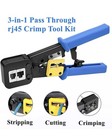 Gaobige Rj45 Crimping Tool For Cat6 Cat5e Cat5  Sturdy Crimper Kit W cabletester