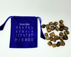Tiger Eye Stone Rune Set Healing 25 Pc With Velvet Bag