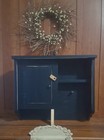 Decorative Shelf With Door Pegs Primitive Colonial Rustic Farmhouse Black Wooden