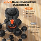 Adjustable Dumbbells Set 50 110 Lbs  Weight Dumbbells Single pair W Storage Tray