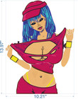 Rhinestone Design  anime Girl  Iron On Transfer Hot Fix