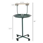 48  Bird Parrot Play Stand Cockatoo Gym Perch Metal Pet Feeder W  Bowls Wheels