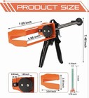 250ml 8 45oz 2-part Adhesive Dispenser Gun 10 1 Mix Ratio Dual Cartridge