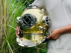 Navy Diving Helmet 18  Mark V Us Navy Helmet Replica Antique Brass Finish