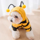 Bee Pet Puppy Coat Outfit Dog Halloween Hoodies Winter Cat Cosplay Size S