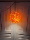 Lucite Rock Candy Swag Lamp Vintage 1960s Mcm Chunky Orange W orig Switch Cord