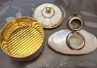 2 Pcs Vintage Mother Of Pearl Trinket Mint Pill Snuff Box Chatelaine 