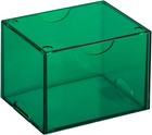 Dragon Shield Strongbox Deck Box Clear Green  Holds 100  Double Sleeved Cards  A