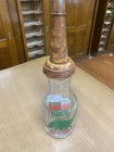Sinclair Dino Glass Oil Bottle With Metal Top And Cap