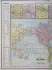 World Map Mercator s Projection London 1887-90 Cram Scarce Large Detailed Map