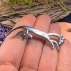 New Pewter Celtic Uffington White Horse Brooch Pagan Horse Goddess Epona Pin