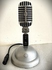 Vintage 1940 s Shure Pe55 Dynamic  Microphone W shure S36 Base-works   hear It 