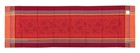 French Jacquard Provencal Table Runner Flowers Red - Made In France 65x21