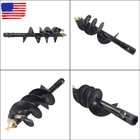 12  X 48  Auger Bit 2  Hex Collar Skid Steer Post Hole Digger Attachment
