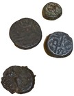 Ancient Medieval  And Historic India Lot Of 4 Rare Copper Coins